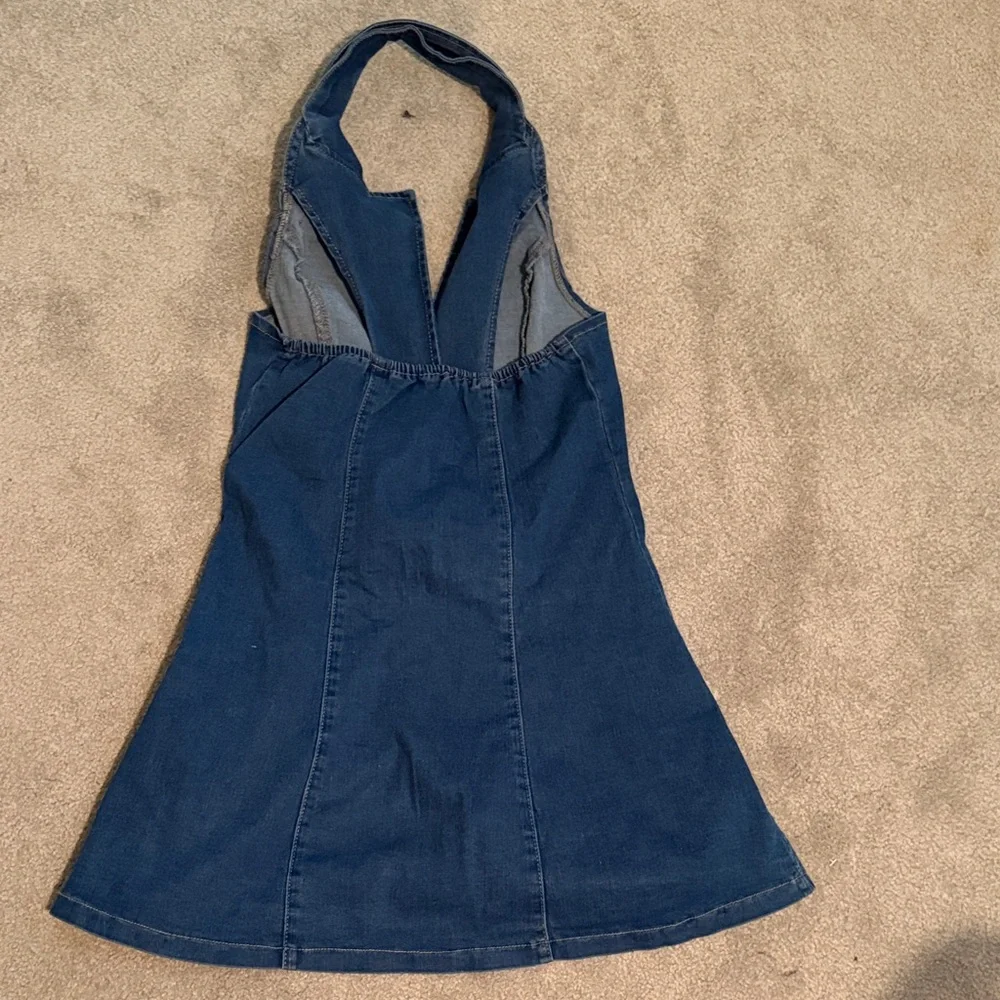 Forever 21 Blue Denim Halter Dress - Picture 3 of 3